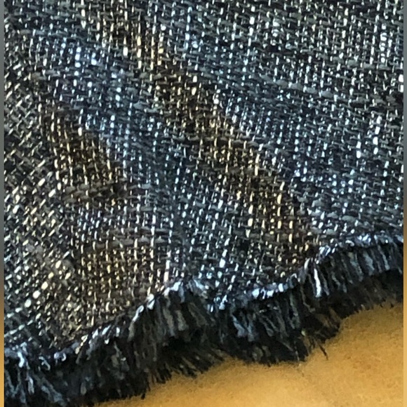 DKNYC Black Gray Silver Skirt , Flared Bottom  With Fringe Edge. Woman’s Size 10 - Picture 5 of 14